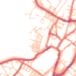 Daytime road noise heatmap for BB7 2DY