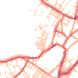 Daytime road noise heatmap for BB7 2DZ