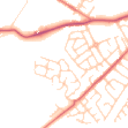 Daytime road noise heatmap for BB7 2FP