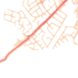 Daytime road noise heatmap for BB7 2GX