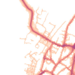 Daytime road noise heatmap for BB7 2JB
