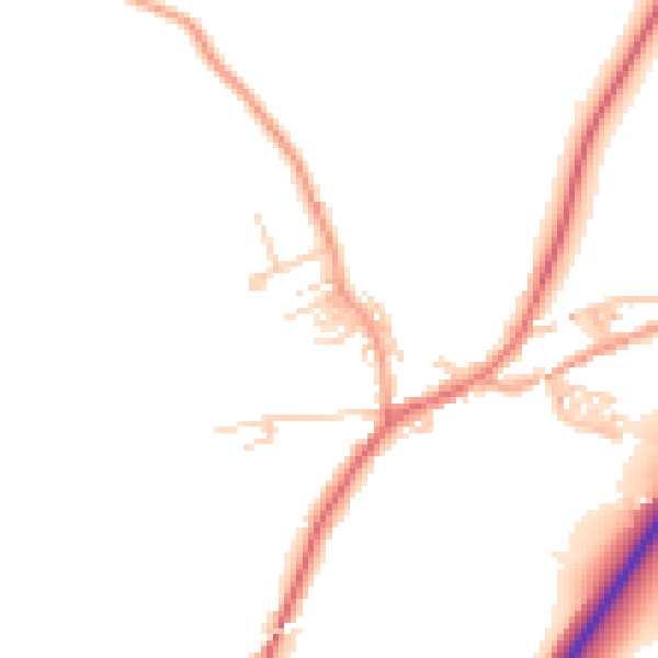 Daytime road noise heatmap for BB7 4AH