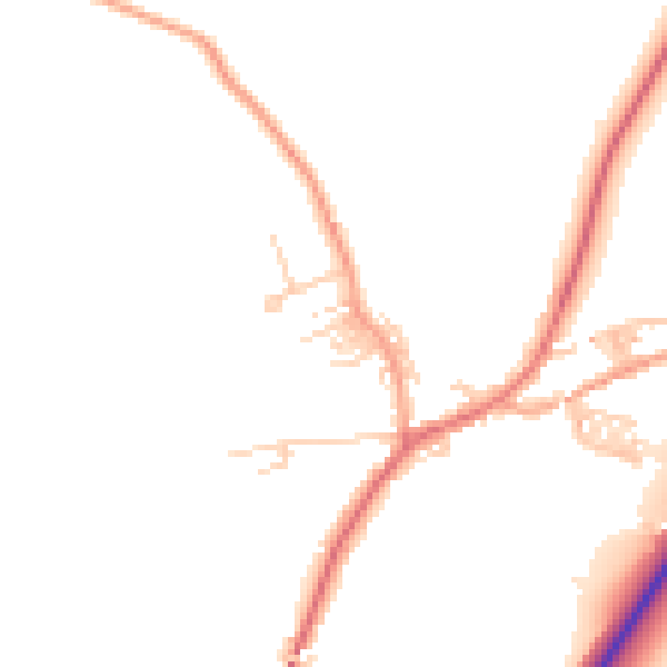 Daytime road noise heatmap for BB7 4AJ
