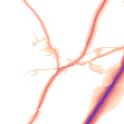 Daytime road noise heatmap for BB7 4AQ