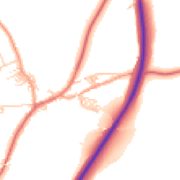 Daytime road noise heatmap for BB7 4AU