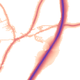 Daytime road noise heatmap for BB7 4AX