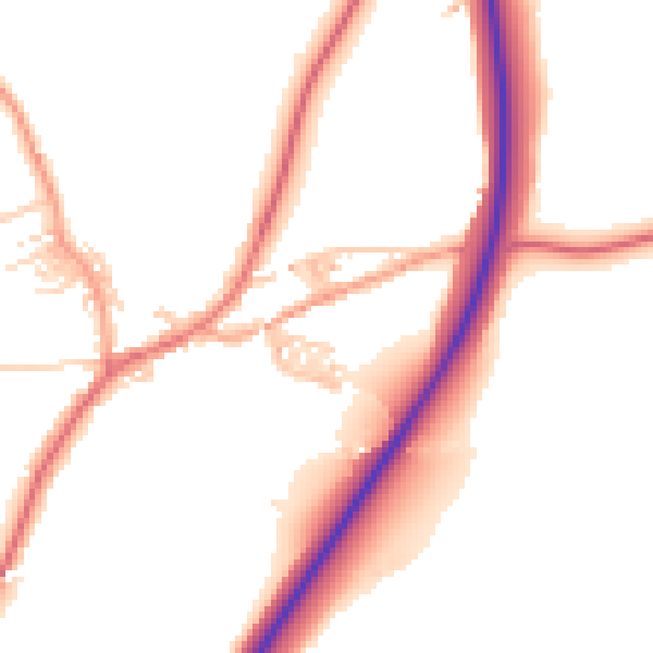 Daytime road noise heatmap for BB7 4AY