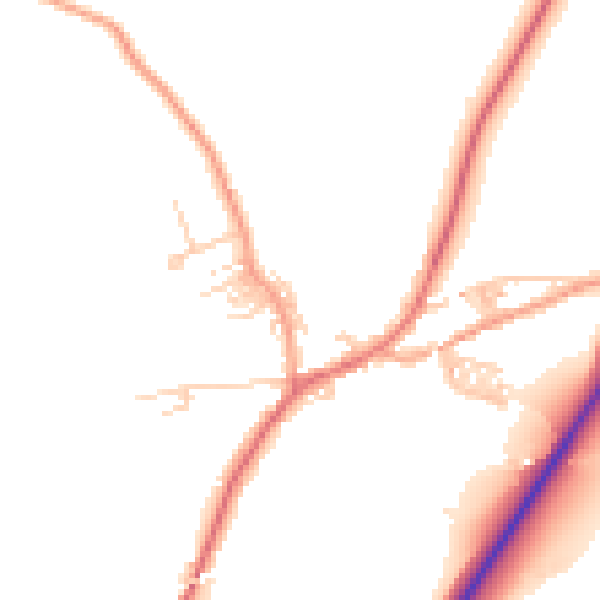 Daytime road noise heatmap for BB7 4BF