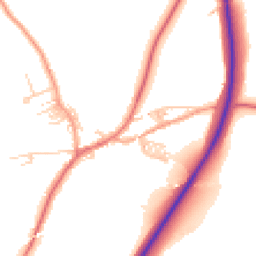 Daytime road noise heatmap for BB7 4BG