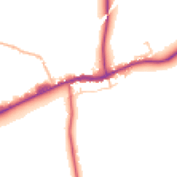Daytime road noise heatmap for BB7 4EW