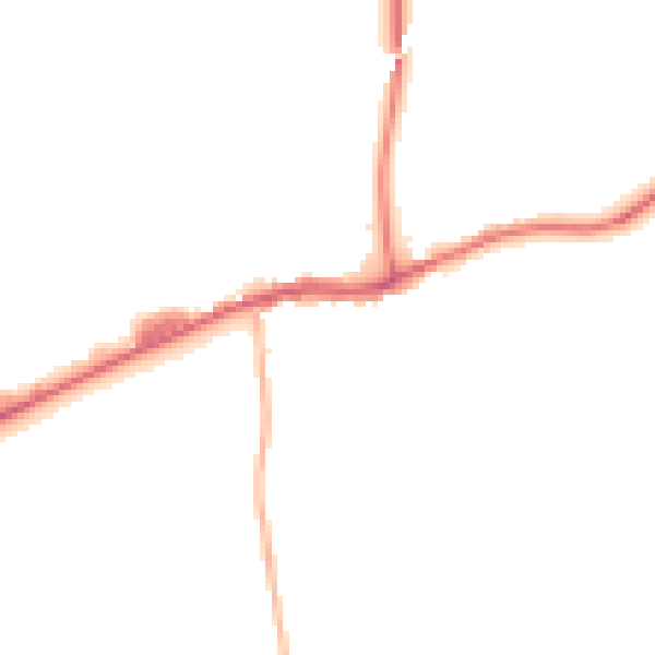 Night-time road noise heatmap for BB7 4EW