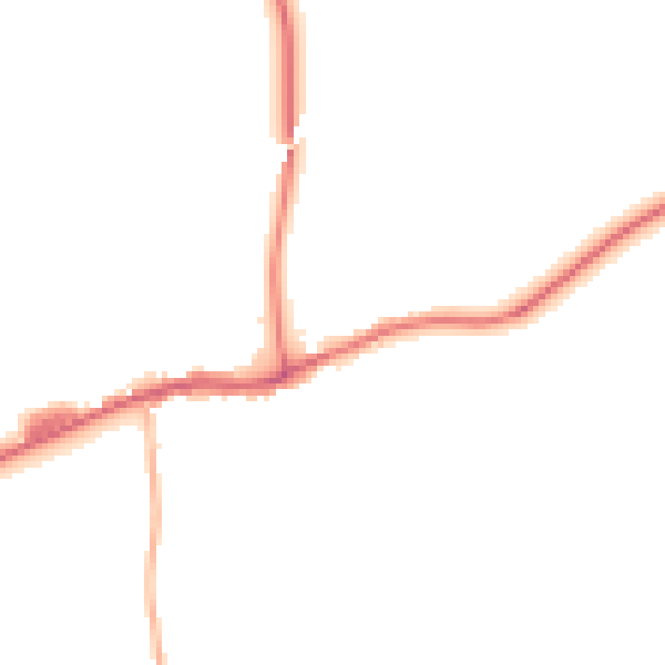 Night-time road noise heatmap for BB7 4HJ