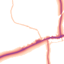 Daytime road noise heatmap for BB7 4LN
