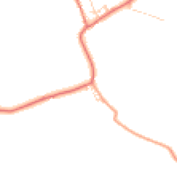 Daytime road noise heatmap for BB7 4QN