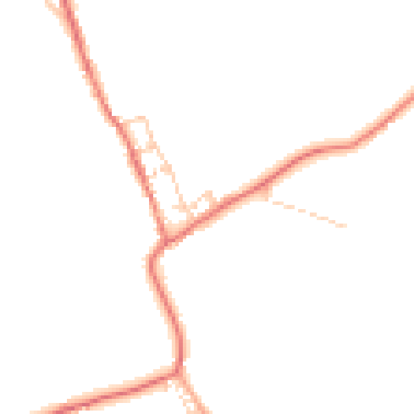 Daytime road noise heatmap for BB7 4RP