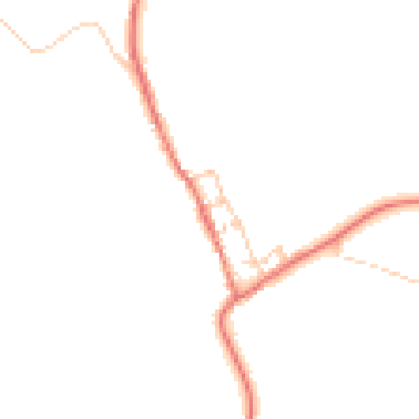 Daytime road noise heatmap for BB7 4RQ