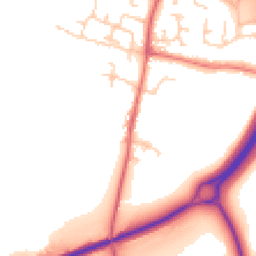 Daytime road noise heatmap for BB7 9AJ