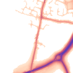 Daytime road noise heatmap for BB7 9AL