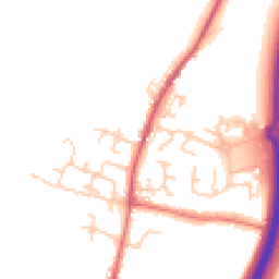 Daytime road noise heatmap for BB7 9AP