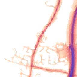 Daytime road noise heatmap for BB7 9AT