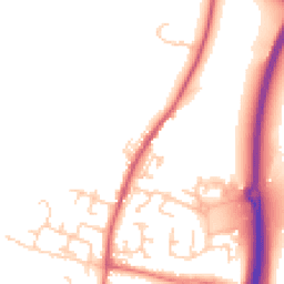 Daytime road noise heatmap for BB7 9AU