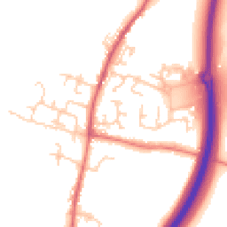 Daytime road noise heatmap for BB7 9FD