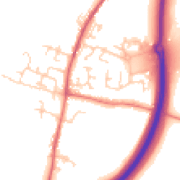 Daytime road noise heatmap for BB7 9FE