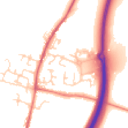 Daytime road noise heatmap for BB7 9GX