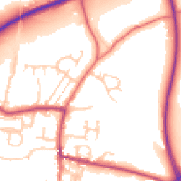 Daytime road noise heatmap for BB7 9GZ