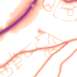 Daytime road noise heatmap for BB7 9LL