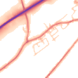 Daytime road noise heatmap for BB7 9LQ