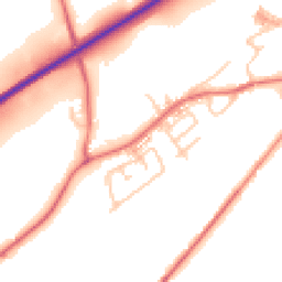 Daytime road noise heatmap for BB7 9LR