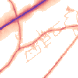 Daytime road noise heatmap for BB7 9LT