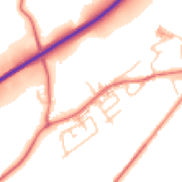 Daytime road noise heatmap for BB7 9NE