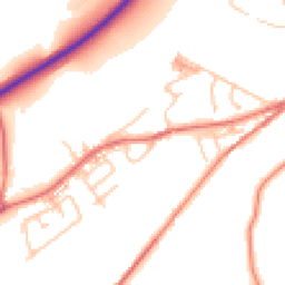Daytime road noise heatmap for BB7 9NH
