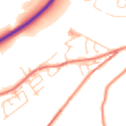 Daytime road noise heatmap for BB7 9NJ