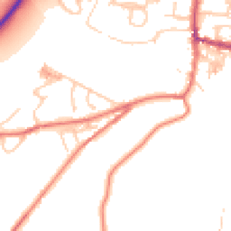 Daytime road noise heatmap for BB7 9NP