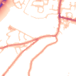 Daytime road noise heatmap for BB7 9NS