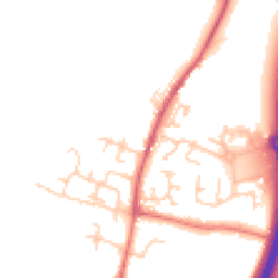 Daytime road noise heatmap for BB7 9RB