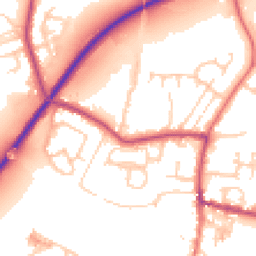 Daytime road noise heatmap for BB7 9RE