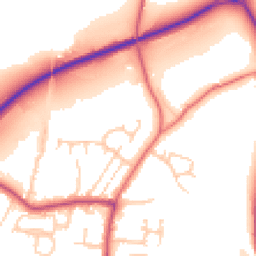 Daytime road noise heatmap for BB7 9RL