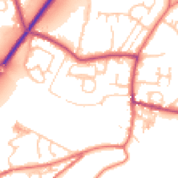 Daytime road noise heatmap for BB7 9RR
