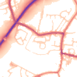 Daytime road noise heatmap for BB7 9RS