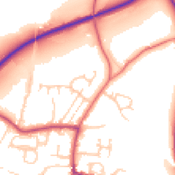 Daytime road noise heatmap for BB7 9SQ