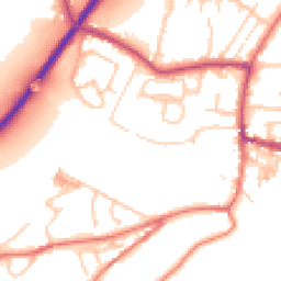 Daytime road noise heatmap for BB7 9TN