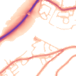 Daytime road noise heatmap for BB7 9TP