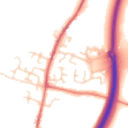 Daytime road noise heatmap for BB7 9UR
