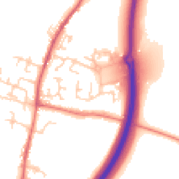 Daytime road noise heatmap for BB7 9XT