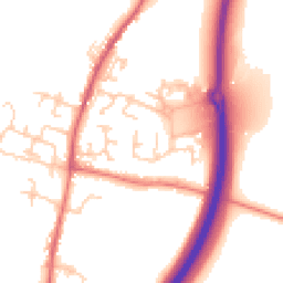 Daytime road noise heatmap for BB7 9XU