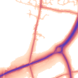 Daytime road noise heatmap for BB7 9XW